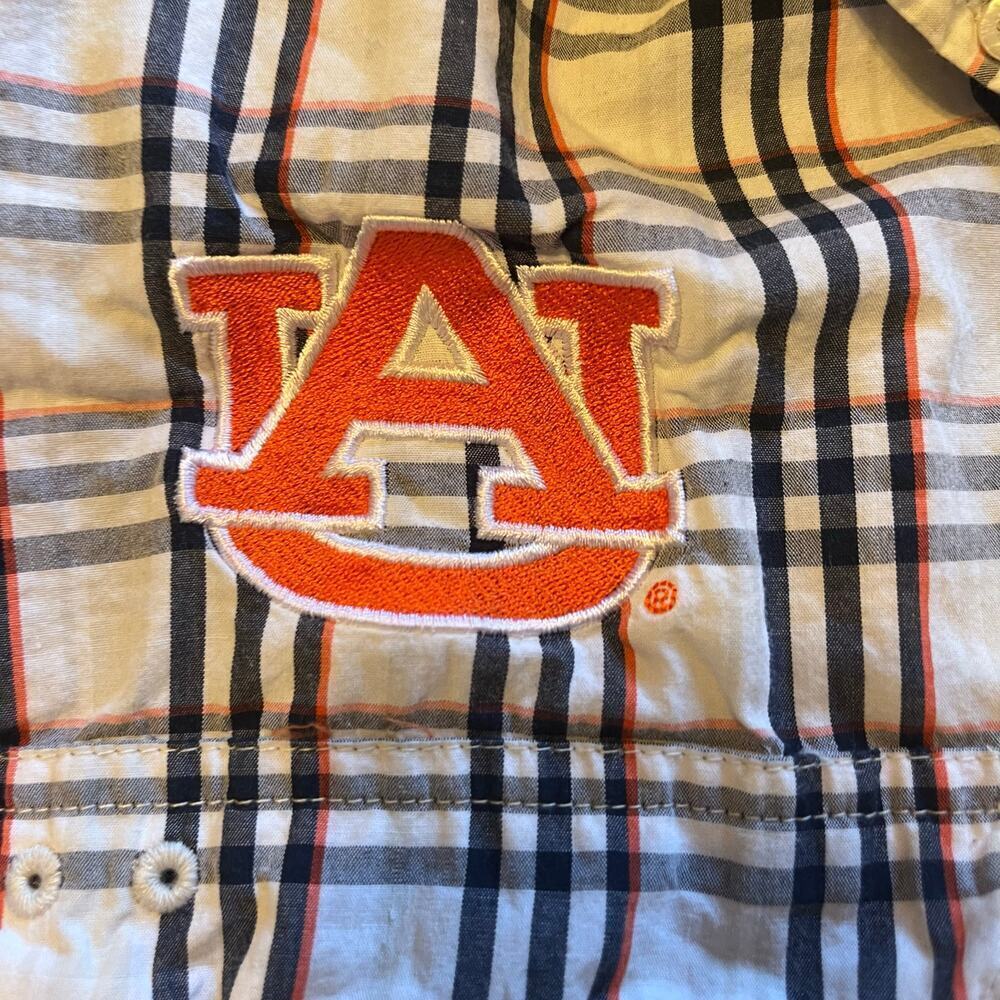 Super Bonehead/Columbia- PFG Plaid Shirt with Auburn Tiger logo - Picture 4 of 14